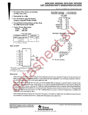 SN74LS280D datasheet  